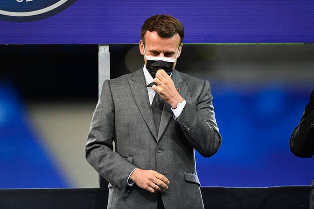 Emmanuel Macron - President de la Republique Francaise FOOTBALL : Finale de la Coupe de France - Monaco vs PSG - 19 05 2021 JBAutissier Panoramic 