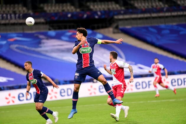 Marquinhos (PSG) FOOTBALL : Finale de la Coupe de France - Monaco vs PSG - 19 05 2021 JBAutissier Panoramic 