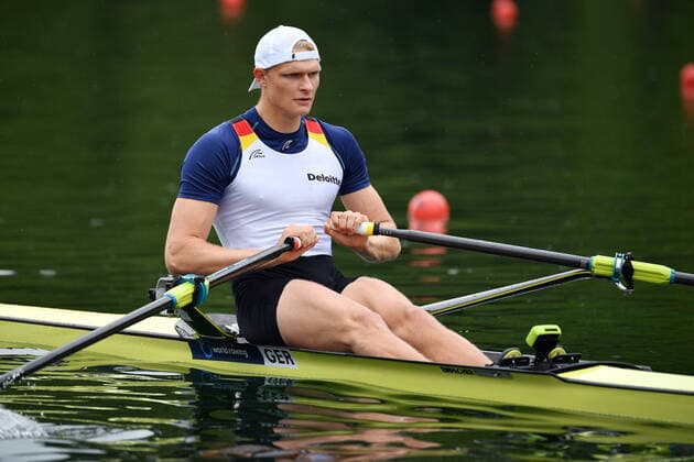 Oliver ZEIDLER (GER),M1x,Maenner ,Einer, Aktion.Rennen.Ruder Weltcup auf dem Rotsee in Luzern,Rudern,Rowing World Cup,21.05.2021 *** Oliver ZEIDLER GER ,M1x,Men ,Single,Action Race Rowing World Cup on the Rotsee in Luzern,Rowing,Rowing World Cup,21 05 2021