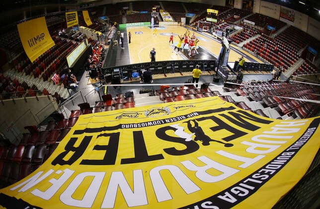 Ludwigsburg , Basketball easyCredit BBL Bundesliga ,Viertelfinale Spiel 2, MHP RIESEN Ludwigsburg vs. Brose Bamberg , Übersicht MHP Arena