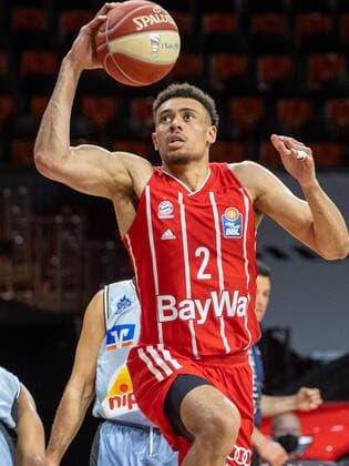 Bayerns 2 Wade BALDWIN IV. Basketball, Bayern - Crailsheim, BBL-Playoff, Viertelfinale, 2.Spiel, Saison 2020-2021, am 21.5.2021 in Muenchen, A U D I D O M E, Deutschland. Quelle Copyright Credit : Oryk HAIST