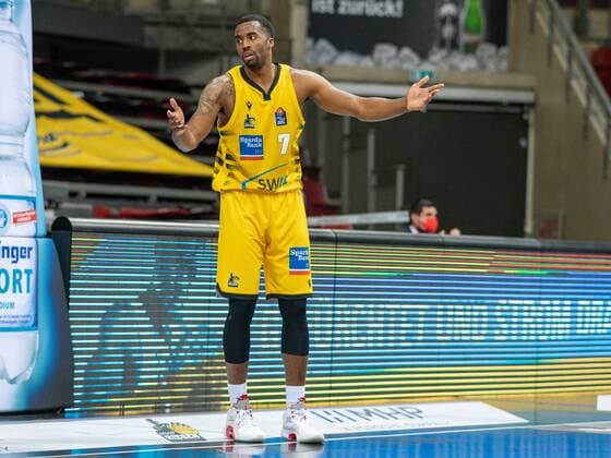 Jamel McLean (MHP Riesen Ludwigsburg, 07), aergert sich, MHP Riesen Ludwigsburg vs. Brose Bamberg, Basketball, Bundesliga, Playoffs, Spiel 2, easycredit BBL, 21.05.2021, MHP Riesen Ludwigsburg vs. Brose Bamberg, Basketball, Bundesliga, Playoffs, Spiel 2, easycredit BBL, 21.05.2021 Ludwigsburg Copyright: xEibner-Pressefoto SaschaxWaltherx EP_swa