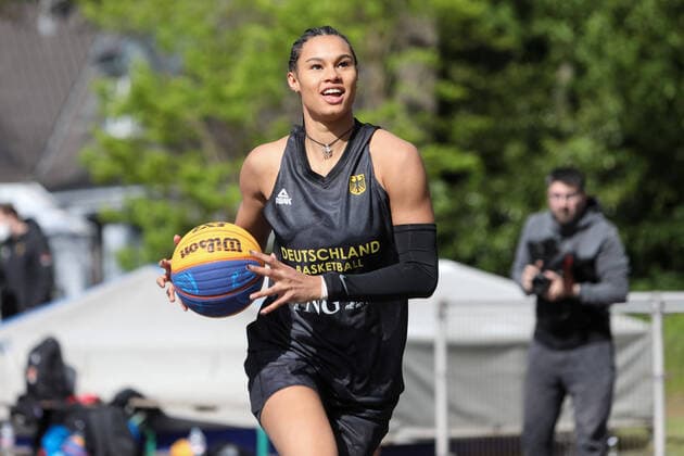3x3 Damen Basketball Nationalmannschaft Medientraining, 21.05.2021 Satou Sabally - 3x3 Damen Basketball Nationalmannschaft Medientraining 21.05.2021 in Düsseldorf. Copyright: xBEAUTIFULxSPORTS KennyxBeelex