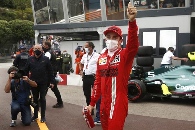 F1 Grand Prix of Monaco 16 Charles Leclerc (MON, Scuderia Ferrari Mission Winnow), F1 Grand Prix of Monaco at Circuit de Monaco on May 22, 2021 in Monte-Carlo, Monaco. (Photo by Sebastien Nogier EPA FIA Pool via HOCH ZWEI) Monte-Carlo Monaco Poolfoto HOCH ZWEI Pool EPA-EFE ,EDITORIAL USE ONLY