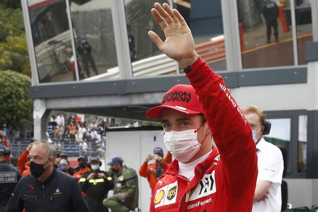 F1 Grand Prix of Monaco 16 Charles Leclerc (MON, Scuderia Ferrari Mission Winnow), F1 Grand Prix of Monaco at Circuit de Monaco on May 22, 2021 in Monte-Carlo, Monaco. (Photo by Sebastien Nogier EPA FIA Pool via HOCH ZWEI) Monte-Carlo Monaco Poolfoto HOCH ZWEI Pool EPA-EFE ,EDITORIAL USE ONLY