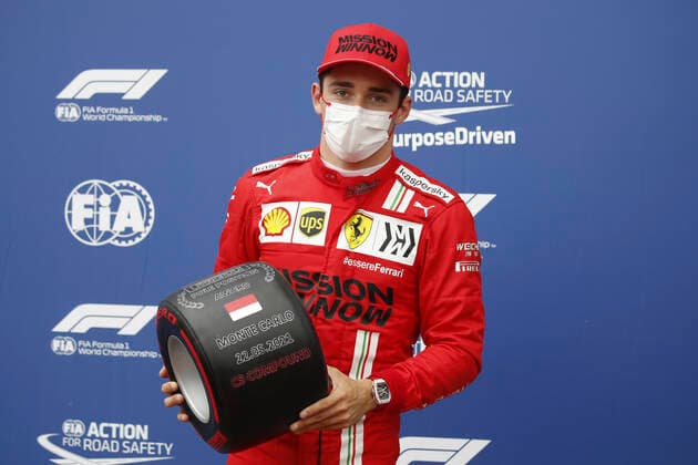 F1 Grand Prix of Monaco 16 Charles Leclerc (MON, Scuderia Ferrari Mission Winnow), F1 Grand Prix of Monaco at Circuit de Monaco on May 22, 2021 in Monte-Carlo, Monaco. (Photo by Sebastien Nogier EPA FIA Pool via HOCH ZWEI) Monte-Carlo Monaco Poolfoto HOCH ZWEI Pool EPA-EFE ,EDITORIAL USE ONLY