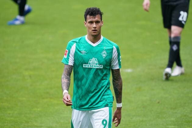 GER, 1.FBL, SV Werder Bremen vs Borussia Moenchengladbach 22.05.2021, wohninvest Weserstadion, Bremen, GER, 1.FBL, SV Werder Bremen vs Borussia Moenchengladbach im Bild picture shows Davie Selke (SV Werder Bremen 09) *** GER, 1 FBL, SV Werder Bremen vs Borussia Moenchengladbach 22 05 2021, wohninvest Weserstadion, Bremen, GER, 1 FBL, SV Werder Bremen vs Borussia Moenchengladbach in picture shows Davie Selke SV Werder Bremen 09 nordphotoxGmbHx xgumzmedia nphgm001
