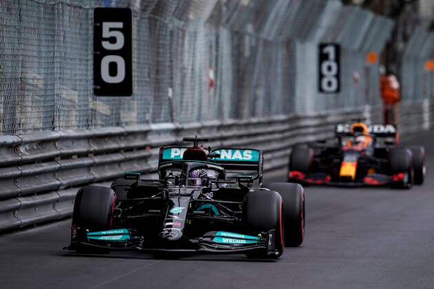 May 22, 2021, Montecarlo, Monaco: LEWIS HAMILTON of Great Britain and Mercedes-AMG F1 Team drives during qualifying of the 2021 FIA Formula 1 Monaco Grand Prix in Montecarlo, Monaco. Montecarlo Monaco - ZUMAg147 20210522_zap_g147_068 Copyright: xJamesxGasperottix