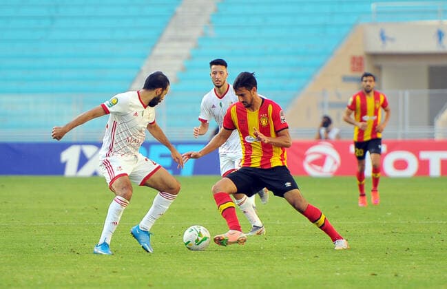 Mohamed Ali Ben Romdhane (5) EST player in action during the African Champions League quarter-final match between Esperance Sportive de Tunis (EST) and CR Belouizdad from Algeria at Rades stadiums Photo: Yassine Mahjoub African Champions League. 