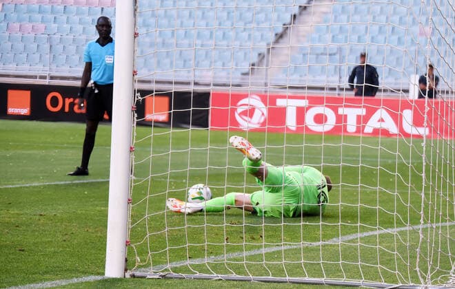 May 22, 2021, Tunis, Tunisia: Farouk Ben Mustapha Gk from EST who stops 2 penalties during the African Champions League quarter-final match between Esperance Sportive de Tunis (EST) and CR Belouizdad from Algeria at Rades stadiums. Tunis Tunisia - ZUMAs197 20210522_zaa_s197_244 Copyright: xJdidixWassimx