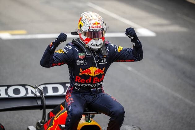 33 VERSTAPPEN Max (nld), Red Bull Racing Honda RB16B, portrait, winner during the 2021 Formula One World Championship, WM, Weltmeisterschaft Grand Prix of Monaco from on May 20 to 23 in Monaco - FORMULE 1 : Grand prix de Monaco - Course - Monaco - 23 05 2021 DPPI PANORAMIC  _V2_3747