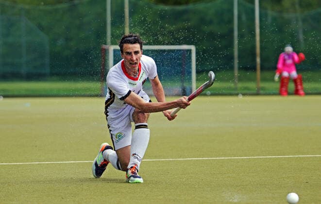 Testspiel der deutschen Hockey-Herren gegen Kanada: Der deutsche Nationalspieler Teo Hinrichs.