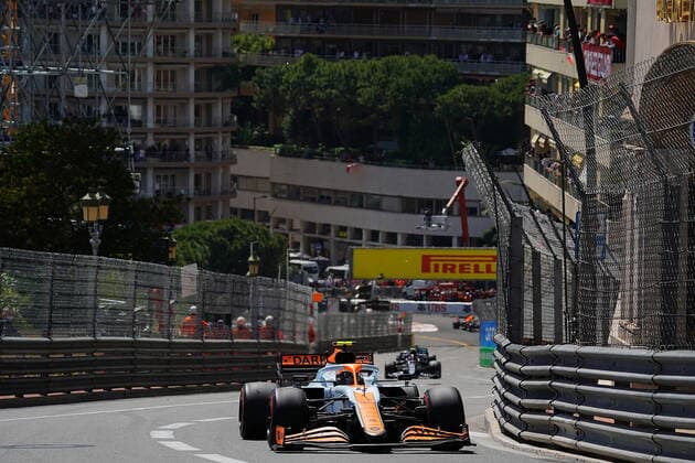 FORMULA 1 GRAND PRIX DE MONACO 2021, 20. - 23.05.2021 23.05.2021, Monaco Circuit, Monte Carlo, FORMULA 1 GRAND PRIX DE MONACO 2021, 20. - 23.05.2021 , im Bild Rennstart: Max Verstappen (NEL 33), Red Bull Racing Honda, Valtteri Bottas (FIN 77), Mercedes-AMG Petronas Formula One Team, Carlos Sainz Jr. (ESP 55), Scuderia Ferrari Mission Winnow, Lando Norris (GBR 4), McLaren F1 Team, Pierre Gasly (FRA 10), Scuderia AlphaTauri Honda, Lewis Hamilton (GBR 44), Mercedes-AMG Petronas Formula One Team, Sebastian Vettel (DEU 5), Aston Martin Cognizant Formula One Team