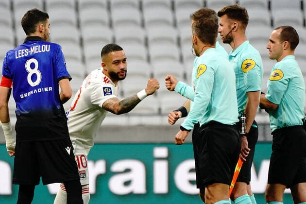 Sport Bilder des Tages Memphis Depay (Lyon) FOOTBALL : Lyon vs OGC Nice - Ligue 1 Uber Eats - Lyon - 23 05 2021 NorbertScanella PanoramiC 
