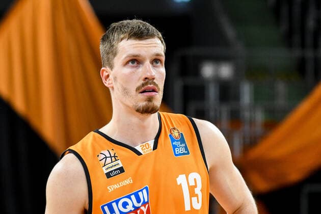 GER, BBL, Play-offs, ratiopharm ulm vs EWE Baskets Oldenburg 24.05.2021, ratiopharm arena, Neu-Ulm, GER, BBL, Play-offs, ratiopharm ulm vs EWE Baskets Oldenburg, im Bild Andreas Obst (Ulm, 13)