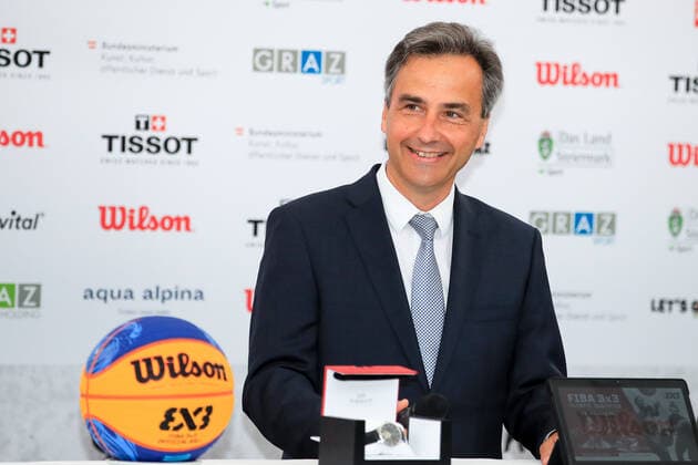 BASKETBALL - FIBA 3x3 Olympic Qualifying GRAZ,AUSTRIA,25.MAY.21 - BASKETBALL - FIBA 3x3 Olympic Qualifying, preview, press conference, PK, Pressekonferenz Image shows mayor Siegfried Nagl (Graz).  GEPAxpictures xMarioxBuehner