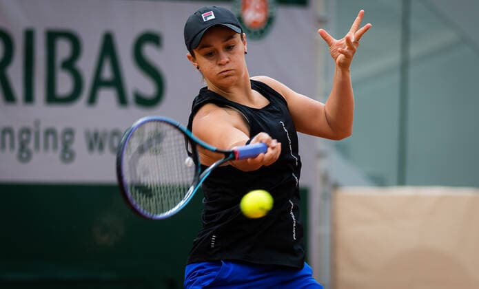 May 26, 2021: IAshleigh Barty of Australia during practice ahead of the 2021 Roland Garros Grand Slam Tournament - ZUMAa181 20210526_zaa_a181_005 Copyright: xRobxPrangex