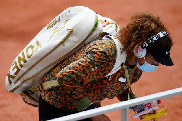 Mandatory Credit: Photo by Javier Garcia BPI Shutterstock (11973071z) Naomi Osaka of Japan after practice French Open Tennis, Wednesday Previews, Roland Garros, Paris, France - 26 May 2021 French Open Tennis, Wednesday Previews, Roland Garros, Paris, France - 26 May 2021  Copyright: xJavierxGarcia BPI Shutterstockx 11973071z