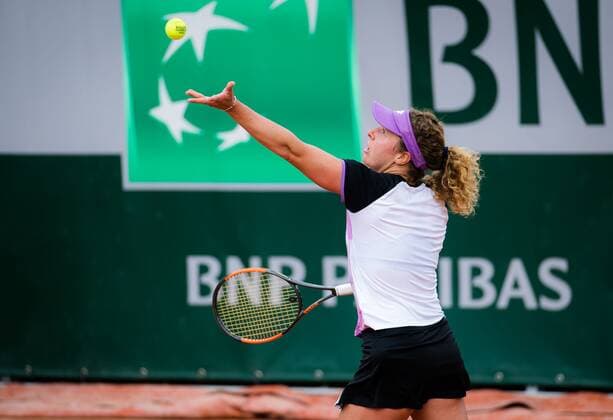 Mandatory Credit: Photo by Rob Prange Shutterstock (11973072bj) Anna-Lena Friedsam of Germany in action during the second qualifications round at the 2021 Roland Garros Grand Slam Tournament French Open Tennis, Wednesday Previews, Roland Garros, Paris, France - 26 May 2021 French Open Tennis, Wednesday Previews, Roland Garros, Paris, France - 26 May 2021  Copyright: xRobxPrange Shutterstockx 11973072bj