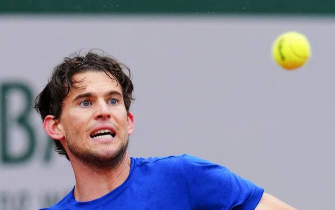 Mandatory Credit: Photo by Javier Garcia BPI Shutterstock (11973071dv) Dominic Thiem of Austria practices French Open Tennis, Wednesday Previews, Roland Garros, Paris, France - 26 May 2021 French Open Tennis, Wednesday Previews, Roland Garros, Paris, France - 26 May 2021  Copyright: xJavierxGarcia BPI Shutterstockx 11973071dv