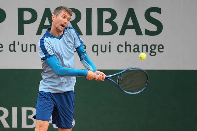26.05.20121 Paris France, Tennis French Open Roland Garros 2021 v.l.,Yannick Maden (GER) Foto: Antonio Borga