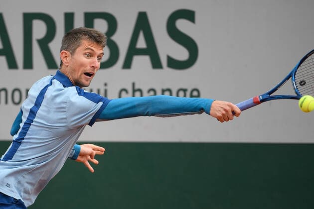 26.05.20121 Paris France, Tennis French Open Roland Garros 2021 v.l.,Yannick Maden (GER) Foto: Antonio Borga