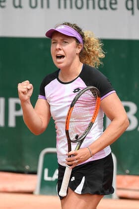 Sport Themen der Woche KW21 Sport Bilder des Tages 26.05.20121 Paris France, Tennis French Open Roland Garros 2021 v.l., Anna Lena Friedsam (GER) jubelt Foto: Antonio Borga