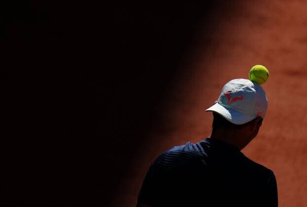 Mandatory Credit: Photo by Javier Garcia BPI Shutterstock (11975057cb) Rafa Nadal during his first practice session of the tournament French Open Tennis, Wednesday Previews, Roland Garros, Paris, France - 27 May 2021 French Open Tennis, Wednesday Previews, Roland Garros, Paris, France - 27 May 2021  Copyright: xJavierxGarcia BPI Shutterstockx 11975057cb