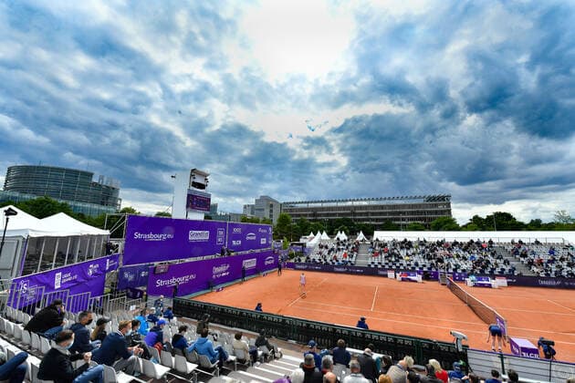 Internationaux de Strasbourg 2021 - Court Patrice Domiguez Tennis :Internationaux de Strasbourg 2021 - France - chryslenecaillaud Panoramic 