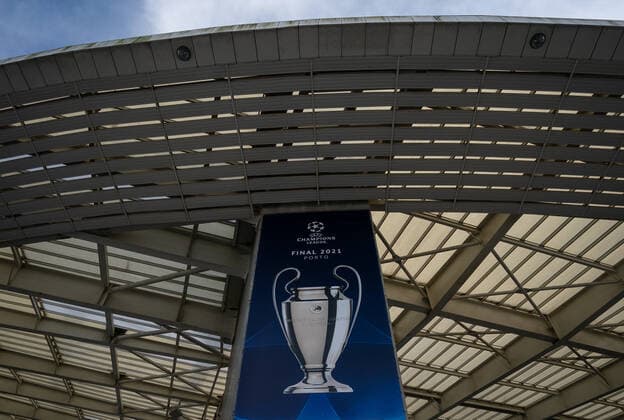 General view outside of the stadium as finishing preparations are made during the Champions League Final 2021 build up ahead of the Manchester City v Chelsea at The Estadio do Dragao, Porto, Portugal on the 27 May 2021. Copyright: xAndyxRowlandx PMI-4241-0003