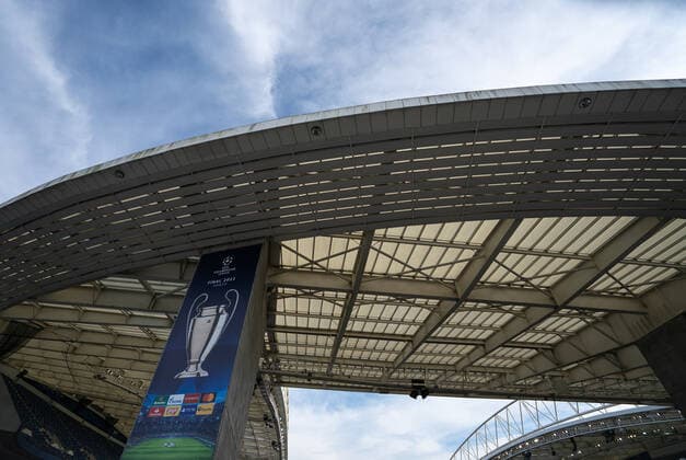 General view outside of the stadium as finishing preparations are made during the Champions League Final 2021 build up ahead of the Manchester City v Chelsea at The Estadio do Dragao, Porto, Portugal on the 27 May 2021. Copyright: xAndyxRowlandx PMI-4241-0013