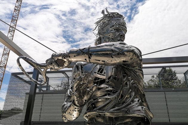 Tennis, French Open, Statue von Rafael Nadal Illustration - Statue de Rafael Nadal NEWS : La statue de Rafael Nadal - Paris - 28 05 2021 FedericoPestellini Panoramic 