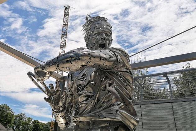 Tennis, French Open, Statue von Rafael Nadal Illustration - Statue de Rafael Nadal NEWS : La statue de Rafael Nadal - Paris - 28 05 2021 FedericoPestellini Panoramic 