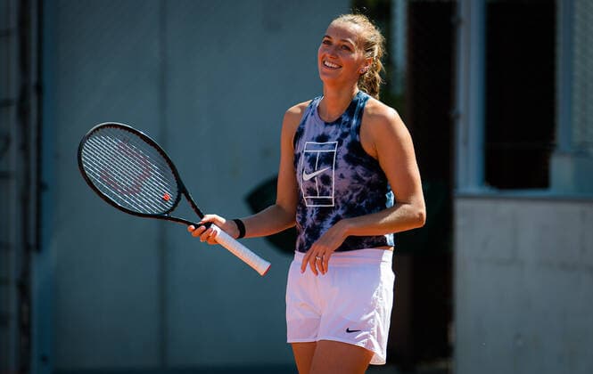 May 28, 2021: Petra Kvitova of the Czech Republic during practice ahead of the 2021 Roland Garros Grand Slam Tournament - ZUMAa181 20210528_zaa_a181_116 Copyright: xRobxPrangex