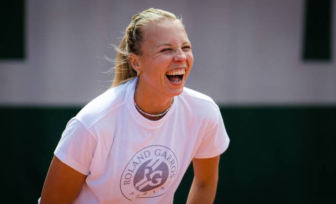 May 28, 2021: Anett Kontaveit of Estonia during practice ahead of the 2021 Roland Garros Grand Slam Tournament - ZUMAa181 20210528_zaa_a181_152 Copyright: xRobxPrangex