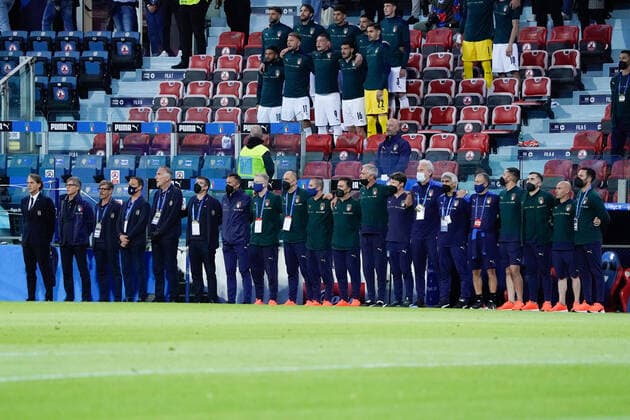 Fußball, Länderspiel, Italien - San Marino Photo Alessandro Tocco - LaPresse May 28, 2021 Cagliari - Sardinia - Italy soccer Italia vs San Marino - Friendly match - Sardegna Arena Stadium in Cagliari In the pic: line up  Copyright: xAlessandroxTocco LaPressex