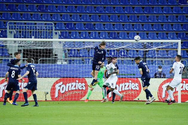Fußball, Länderspiel, Italien - San Marino Photo Alessandro Tocco - LaPresse May 28, 2021 Cagliari - Sardinia - Italy soccer Italia vs San Marino - Friendly match - Sardegna Arena Stadium in Cagliari In the pic:Filippo Fabbri(San Marino)  Copyright: xAlessandroxTocco LaPressex