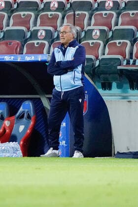 Photo Alessandro Tocco - LaPresse May 28, 2021 Cagliari - Sardinia - Italy soccer Italia vs San Marino - Friendly match - Sardegna Arena Stadium in Cagliari In the pic:Commissario Tecnico San Marino Franco Varrella  Copyright: xAlessandroxTocco LaPressex