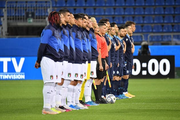 Team Italia Italy during Friendly match - Italy vs San Marino, friendly football match in Cagliari, Italy, May 28 2021  Copyright: xLiveMedia LuigixCanux xIPAx xLiveMediax 0