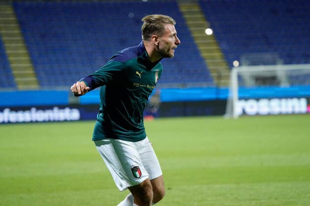Photo Alessandro Tocco - LaPresse May 28, 2021 Cagliari - Sardinia - Italy soccer Italia vs San Marino - Friendly match - Sardegna Arena Stadium in Cagliari In the pic:Ciro Immobile (Italia)  Copyright: xAlessandroxTocco LaPressex