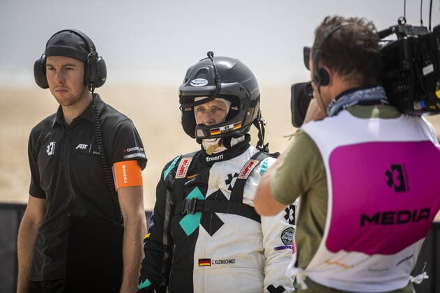 Mandatory Credit: Photo by Sam Bloxham Motorsport Images Shutterstock (11984406bb) Jutta Kleinschmidt (GER), ABT CUPRA XE during the 2021 Extreme E Ocean X Prix 2021 XE Ocean X Prix, Lac Rose, Dakar, Senegal - 29 May 2021 2021 XE Ocean X Prix, Lac Rose, Dakar, Senegal - 29 May 2021  Copyright: xSamxBloxham MotorsportxImages Shutterstockx 11984406bb
