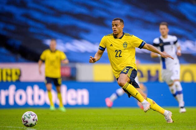 210529 Robin Quaison of Sweden during the International Friendly, Länderspiel, Nationalmannschaft football match between Sweden and Finland on May 29, 2021 in Stockholm. Photo: Maxim Thore BILDBYRAN kod MT MT0180 bbeng fotboll football soccer fotball träningslandskamp landskamp international friendly sverige sweden sverige a finland *** 210529 Robin Quaison of Sweden during the international friendly football match between Sweden and Finland on May 29, 2021 in Stockholm Photo Maxim Thore BILDBYRAN kod MT MT0180 bbeng fotboll football soccer fotball träningslandskamp landskamp international friendly sverige sweden sverige a finland,  Copyright: MAXIMxTHORE BB210529MT048