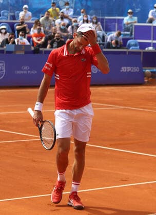 29.05.2021 Belgrade(Serbia) ATP, Tennis Herren Belgrade Open men s tennis singles final Novak Djokovic react during match :Str