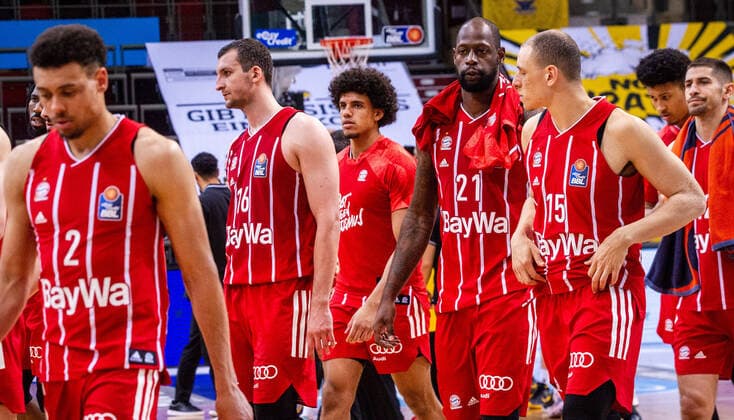 Enttauscht: Bayern Muenchen 1. Basketball Bundesliga easyCredit BBL: MHP RIESEN Ludwigsburg - Bayern Muenchen am 29.05.2021 in Ludwigsburg (MHPArena), Baden-Wuerttemberg, Deutschland Ludwigsburg. 29.05.21 Basketball , 29.05.2021, Ludwigsburg (Deutschland)