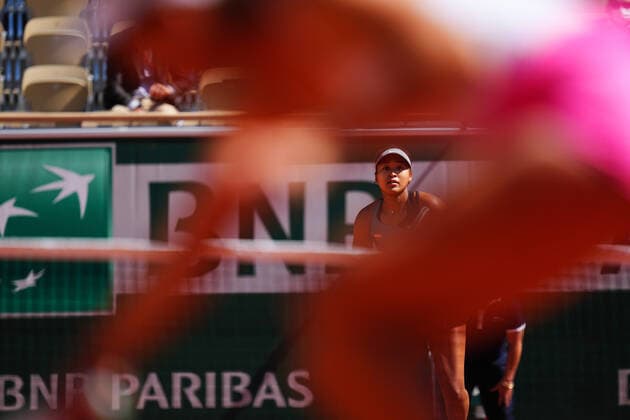 Mandatory Credit: Photo by Javier Garcia BPI Shutterstock (11977037n) Naomi Osaka during her first round match against Patricia Maria Tig French Open Tennis, Day One, Roland Garros, Paris, France - 30 May 2021 French Open Tennis, Day One, Roland Garros, Paris, France - 30 May 2021  Copyright: xJavierxGarcia BPI Shutterstockx 11977037n