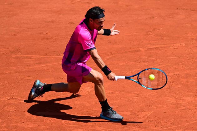 Fabio Fognini (Ita) TENNIS : Internationaux de France Roland Garros 2021 - Paris - 30 05 2021 JBAutissier Panoramic 