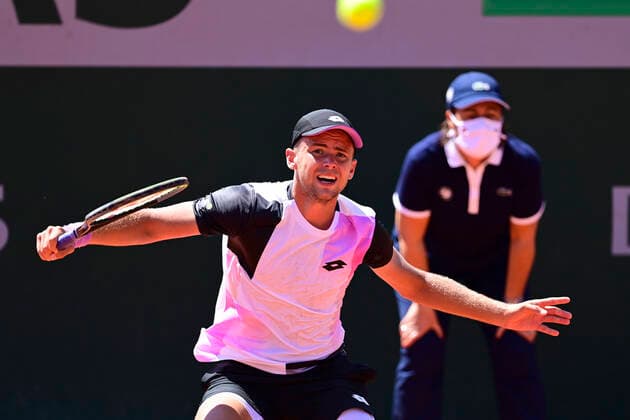 Enzo Couacaud (Fra) TENNIS : Internationaux de France Roland Garros 2021 - Paris - 30 05 2021 JBAutissier Panoramic 