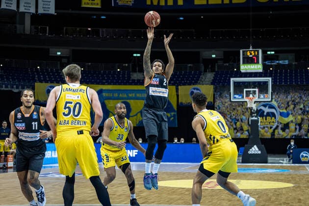 Basketball Berlin 30.05.2021 1. Bundesliga easyCredit BBL Saison 2020 2021 Playoffs Halbfinale Spiel 1 Alba Berlin - ratiopharm Ulm Troy Caupain (Ulm, No.23)