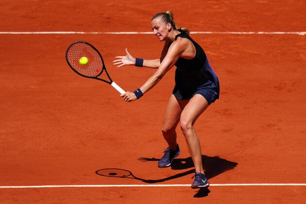 Mandatory Credit: Photo by Javier Garcia BPI Shutterstock (11977037gp) Petra Kvitova during her first round match French Open Tennis, Day One, Roland Garros, Paris, France - 30 May 2021 French Open Tennis, Day One, Roland Garros, Paris, France - 30 May 2021  Copyright: xJavierxGarcia BPI Shutterstockx 11977037gp