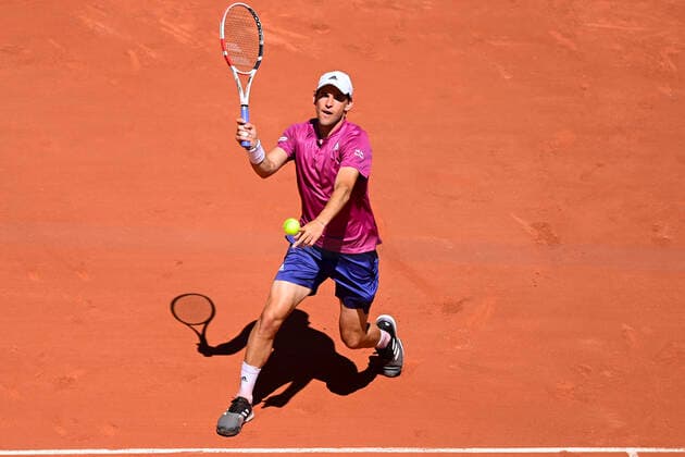 Dominic Thiem (Aut) TENNIS : Internationaux de France Roland Garros 2021 - Paris - 30 05 2021 JBAutissier Panoramic 